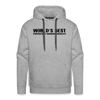 World s Best Producer Of Awkward Moments - Men's Premium Hoodie - heather grey - Front - Liam (192cm)