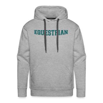 Equestrian Writing - Men's Premium Hoodie - heather grey - Front - Liam (192cm)
