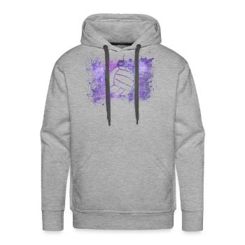 Volleyball équipe enfants ados adulte sport idée cadeau - Molleton à capuche Premium pour homme - gris chiné - Devant - Liam (192cm)