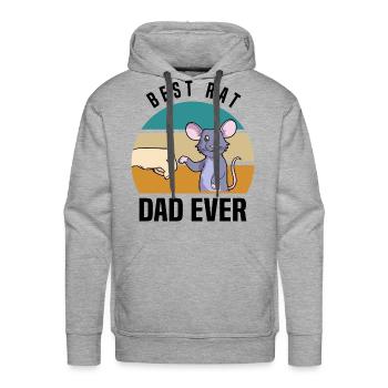rat - Men's Premium Hoodie - heather grey - Front - Liam (192cm)