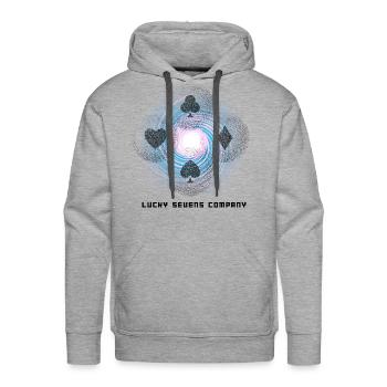 Suits Design - Men's Premium Hoodie - heather grey - Front - Liam (192cm)