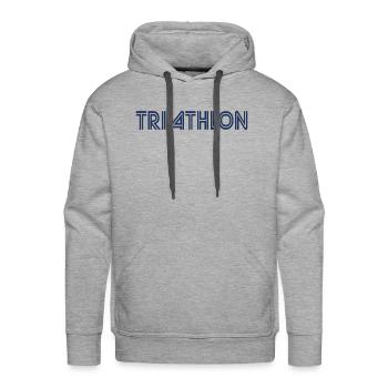 Sports Triathlons Athlete Triathlon Triathloner - Men's Premium Hoodie - heather grey - Front - Liam (192cm)
