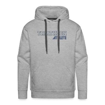 Athlete Triathloner Triathlons Triathlon Sports - Men's Premium Hoodie - heather grey - Front - Liam (192cm)