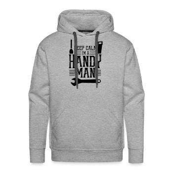 Handyman DIY Hobby Handy Man Fix It Tinkerer - Men's Premium Hoodie - heather grey - Front - Liam (192cm)