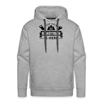 Handyman Tinkerer Fix It DIY Hobby Handy Man - Men's Premium Hoodie - heather grey - Front - Liam (192cm)