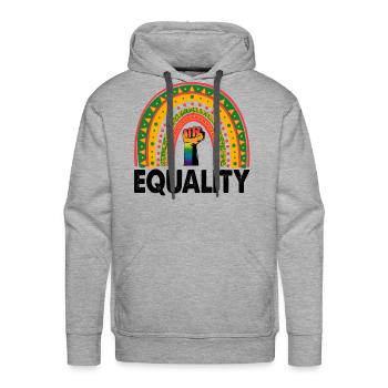 Equality - Men's Premium Hoodie - heather grey - Front - Liam (192cm)