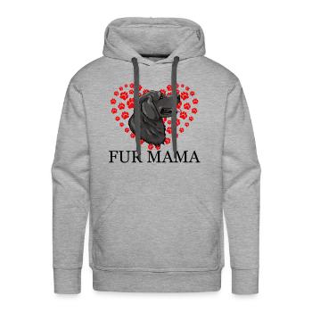 Fur Mama Labrador - Men's Premium Hoodie - heather grey - Front - Liam (192cm)
