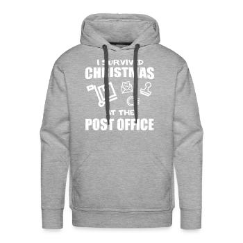 Post office staff - Men's Premium Hoodie - heather grey - Front - Liam (192cm)