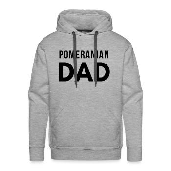 Pomeranian Dad - Men's Premium Hoodie - heather grey - Front - Liam (192cm)