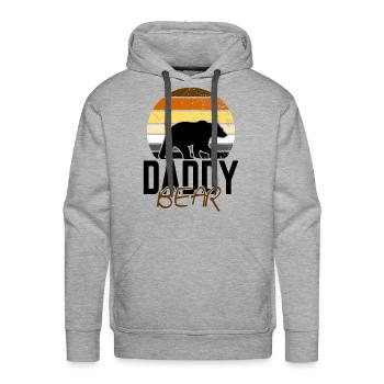 Gay Daddy Bear Fetish Pride - Men's Premium Hoodie - heather grey - Front - Liam (192cm)