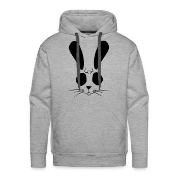 rabbit bunny easter bunny - Men's Premium Hoodie - heather grey - Front - Liam (192cm)