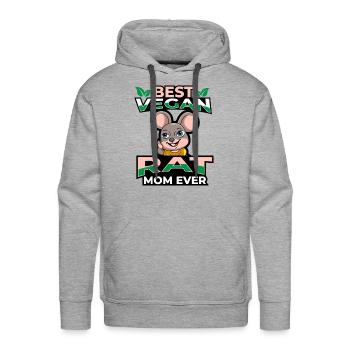 rat - Men's Premium Hoodie - heather grey - Front - Liam (192cm)