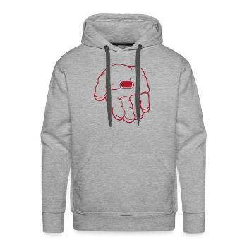 Red pill - Men's Premium Hoodie - heather grey - Front - Liam (192cm)