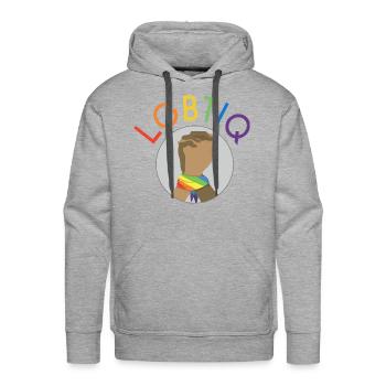 LGBTIQ Hands Stand together Gay Pride CSD - Men's Premium Hoodie - heather grey - Front - Liam (192cm)