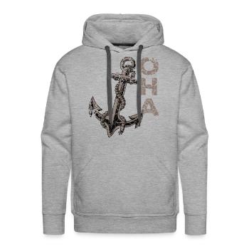 Oha Anchor North German Panic Attack - Men's Premium Hoodie - heather grey - Front - Liam (192cm)