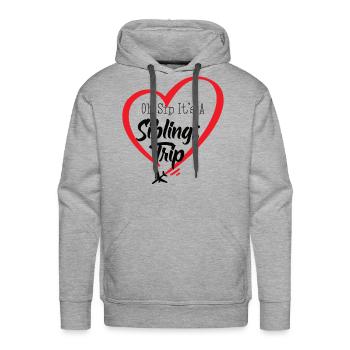 Siblings Oh Sip It's A Siblings Trip - Men's Premium Hoodie - heather grey - Front - Liam (192cm)