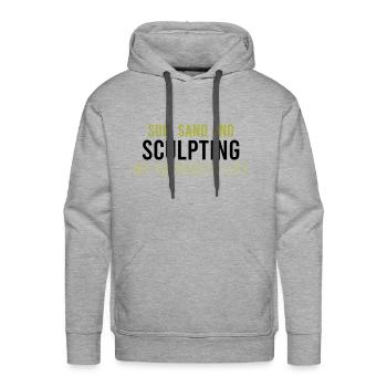Sand Sculptor, Sand Castle Lover, Sand Art - Men's Premium Hoodie - heather grey - Front - Liam (192cm)