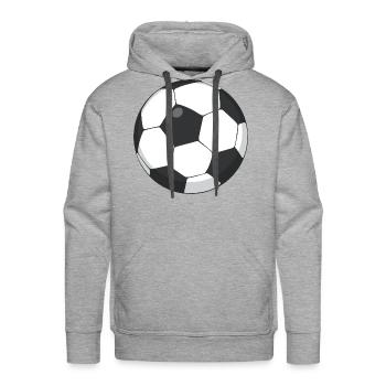 Soccer Ball, Team, Sports, Athlete - Men's Premium Hoodie - heather grey - Front - Liam (192cm)