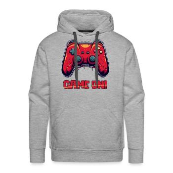 Game On: Gaming Controller - Men's Premium Hoodie - heather grey - Front - Liam (192cm)