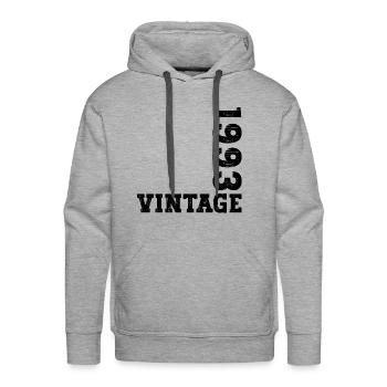 Vintage 1993 - Limited Edition Retro - Men's Premium Hoodie - heather grey - Front - Liam (192cm)