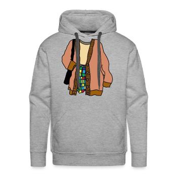 Aesthetic Indie Outfit By Courtney Graben - Men's Premium Hoodie - heather grey - Front - Liam (192cm)