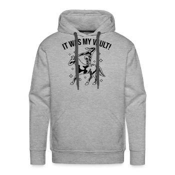 Funny Equestrian Horse Vaulting - Men's Premium Hoodie - heather grey - Front - Liam (192cm)