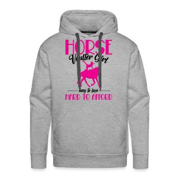 Funny Equestrian Horse Vaulting - Men's Premium Hoodie - heather grey - Front - Liam (192cm)