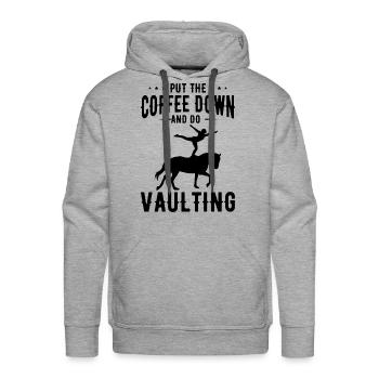 Funny Equestrian Horse Vaulting - Men's Premium Hoodie - heather grey - Front - Liam (192cm)