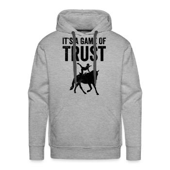Funny Equestrian Horse Vaulting - Men's Premium Hoodie - heather grey - Front - Liam (192cm)