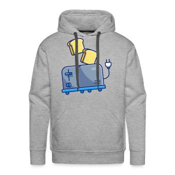 Toaster And Bread - Men's Premium Hoodie - heather grey - Front - Liam (192cm)