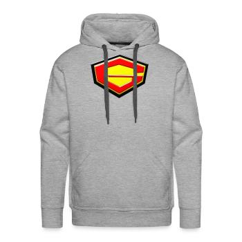 G Force - Men's Premium Hoodie - heather grey - Front - Liam (192cm)