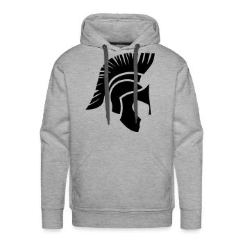 spartan helmet - Men's Premium Hoodie - heather grey - Front - Liam (192cm)