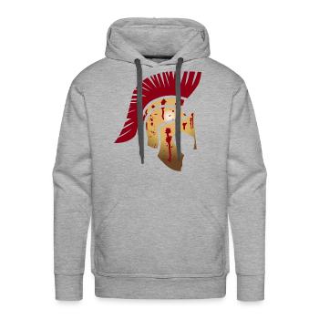 spartan helmet - Men's Premium Hoodie - heather grey - Front - Liam (192cm)