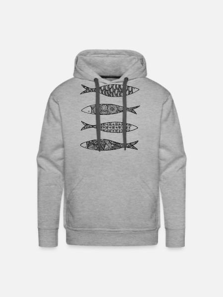 Sardines - Men's Premium Hoodie - heather grey