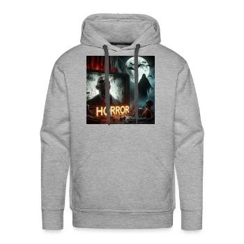 Scary Image - Men's Premium Hoodie - heather grey - Front - Liam (192cm)