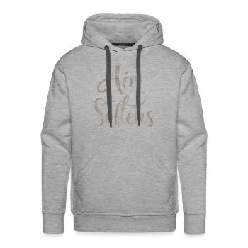 Air Softens - Spring Season - Men's Premium Hoodie - heather grey - Front - Liam (192cm)