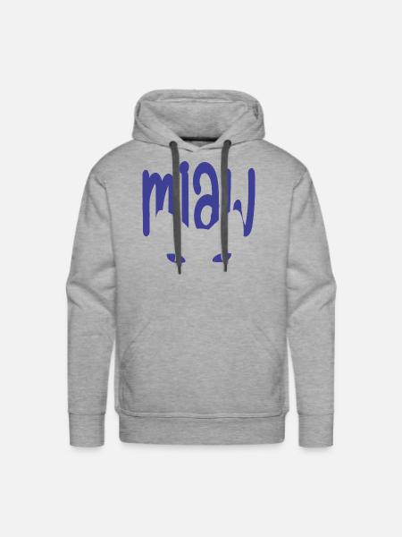 cat miaw - Men's Premium Hoodie - heather grey