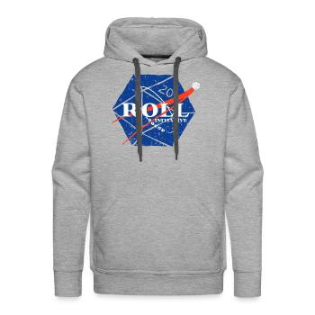 Roll For Initiative - Men's Premium Hoodie - heather grey - Front - Liam (192cm)