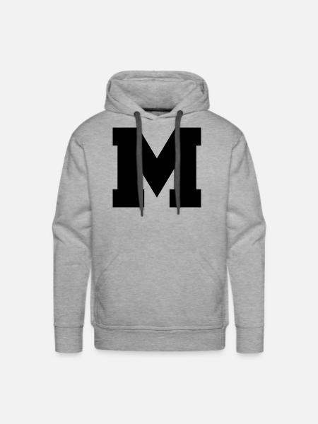 Sports Letter m - Men's Premium Hoodie - heather grey