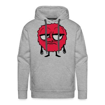 monster eyes roll cartoon - Men's Premium Hoodie - heather grey - Front - Liam (192cm)