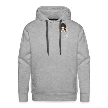 Bernedoodle - Men's Premium Hoodie - heather grey - Front - Liam (192cm)