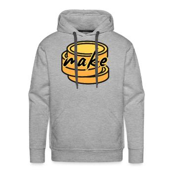 make money - Men's Premium Hoodie - heather grey - Front - Liam (192cm)