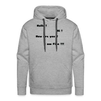 greeting you - Men's Premium Hoodie - heather grey - Front - Liam (192cm)
