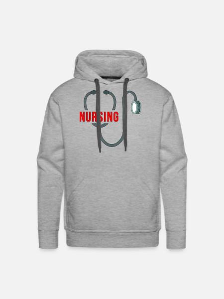 Stethoscope Nursing - Men's Premium Hoodie - heather grey