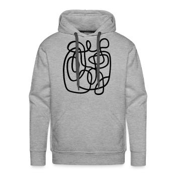 Organic Minimalist - Men's Premium Hoodie - heather grey - Front - Liam (192cm)