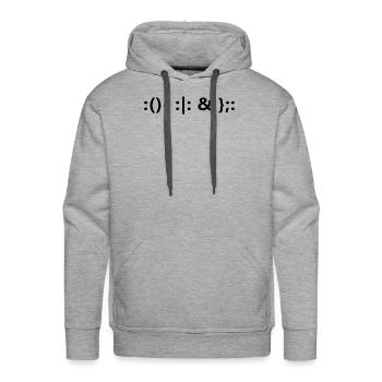 Linux Admin Fork Bomb Linux - Men's Premium Hoodie - heather grey - Front - Liam (192cm)
