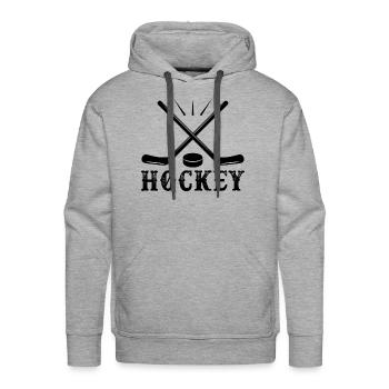Hockey sur glace Hockey - Molleton à capuche Premium pour homme - gris chiné - Devant - Liam (192cm)