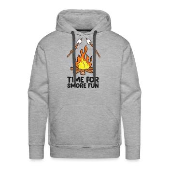 Time For S'more Fun Campfire S'More - Men's Premium Hoodie - heather grey - Front - Liam (192cm)