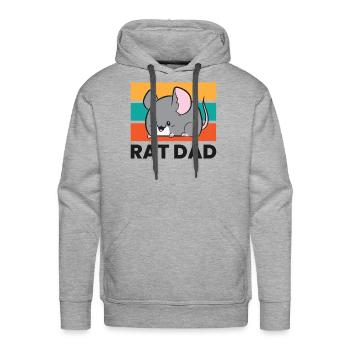 Rat Dad Funny Rat Owner Rat Papa Funny Rats - Men's Premium Hoodie - heather grey - Front - Liam (192cm)