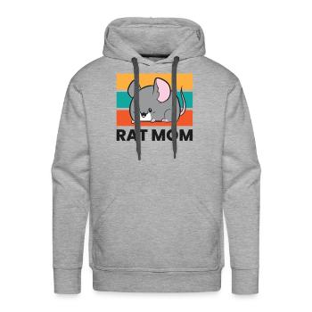 Rat Mom Funny Rat Owner Rat Mama Funny Rats - Men's Premium Hoodie - heather grey - Front - Liam (192cm)